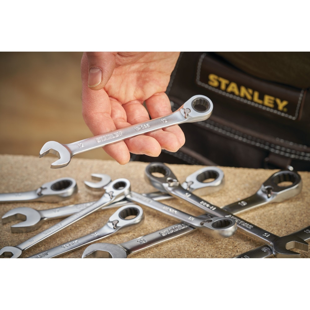 Clé mixte à cliquet réversible 15 mm anti-slip - Fatmax - FMMT13088-0 - STANLEY FATMAX