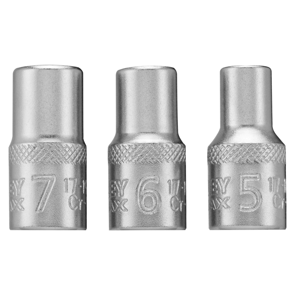 Jeu de douilles 1/4’’ 6 pans 5-6-7 mm - Fatmax - 3 pièces - FMMT17090-0 - STANLEY FATMAX