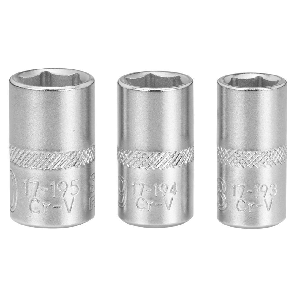 Jeu de douilles 1/4’’ 6 pans 8 - 9 - 10 mm - 3 pièces - FMMT17091-0 - STANLEY FATMAX
