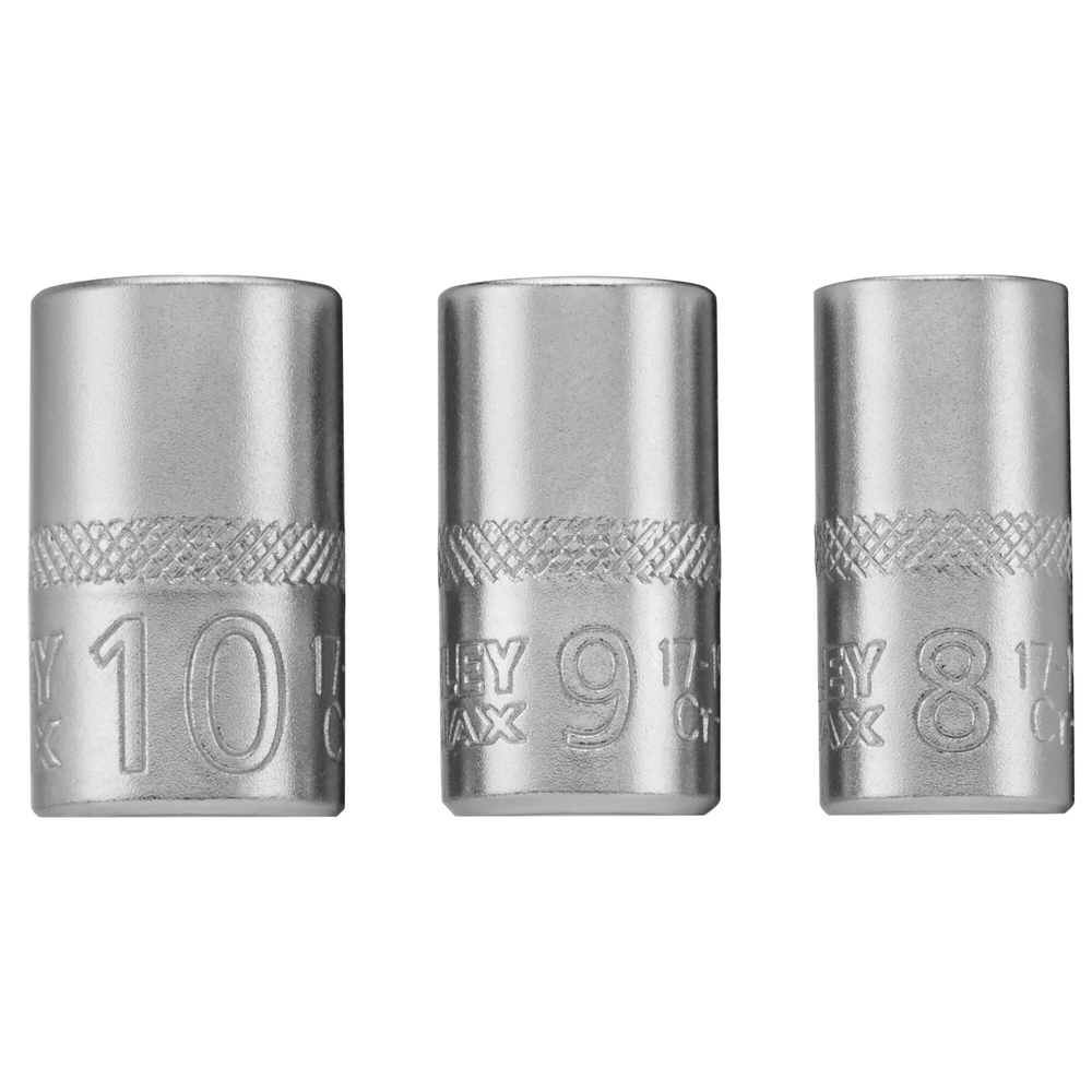 Jeu de douilles 1/4’’ 6 pans 8 - 9 - 10 mm - 3 pièces - FMMT17091-0 - STANLEY FATMAX
