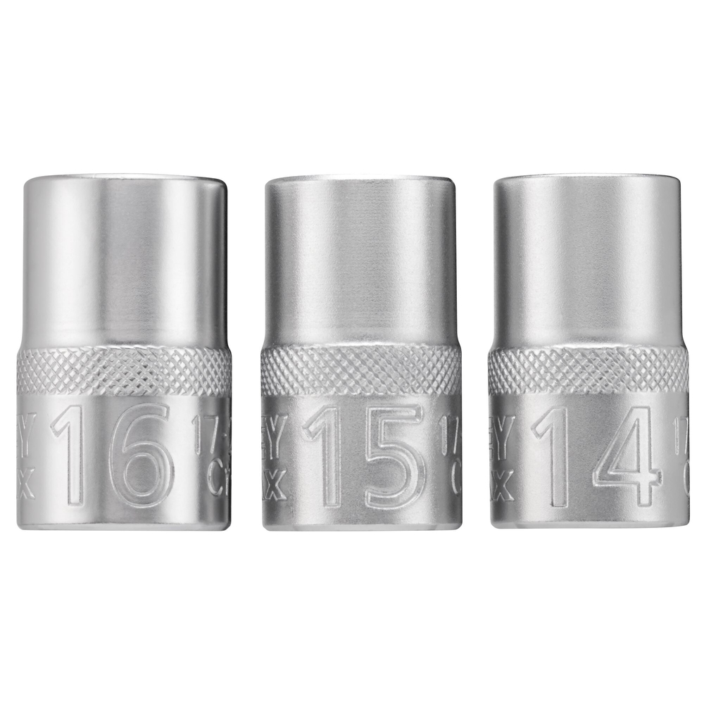 Jeu de douilles 1/2’’ 6 pans 14-15-16 mm - Fatmax - 3 pièces - FMMT17093-0 - STANLEY FATMAX