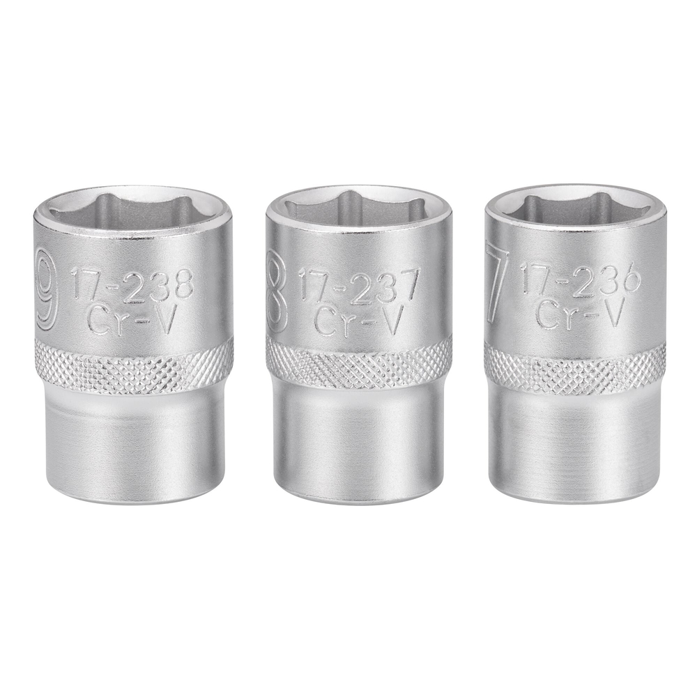 Jeu de douilles 1/2’’ 6 pans 17-18-19 mm - Fatmax - 3 pièces - FMMT17094-0 - STANLEY FATMAX