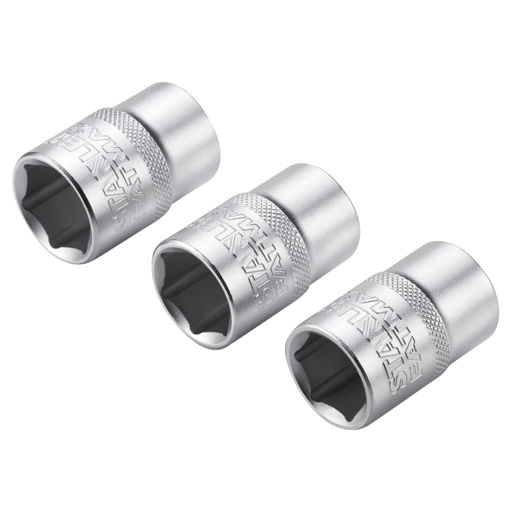 Jeu de douilles 1/2’’ 6 pans 17-18-19 mm - Fatmax - 3 pièces - FMMT17094-0 - STANLEY FATMAX