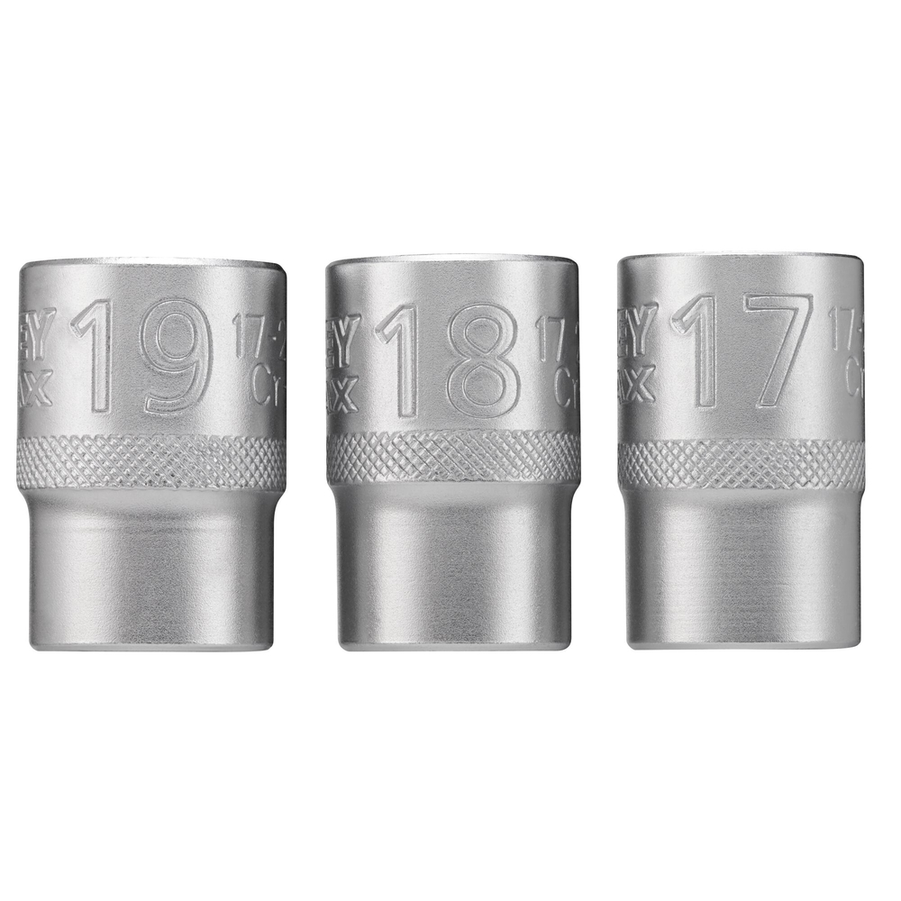 Jeu de douilles 1/2’’ 6 pans 17-18-19 mm - Fatmax - 3 pièces - FMMT17094-0 - STANLEY FATMAX