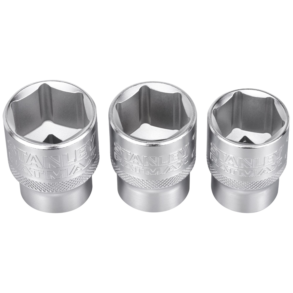 Jeu de douilles 1/2’’ 6 pans 21-22-24 mm - Fatmax - 3 pièces - FMMT17095-0 - STANLEY FATMAX