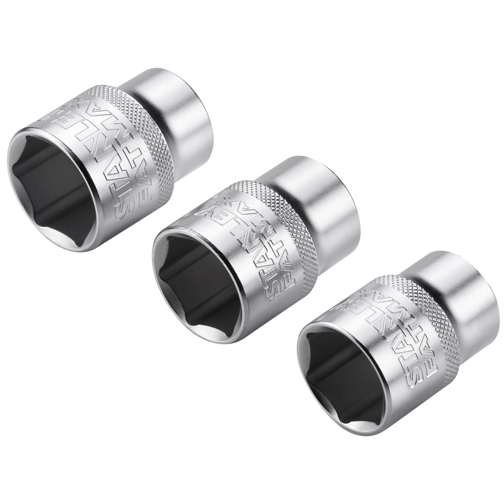 Jeu de douilles 1/2’’ 6 pans 21-22-24 mm - Fatmax - 3 pièces - FMMT17095-0 - STANLEY FATMAX