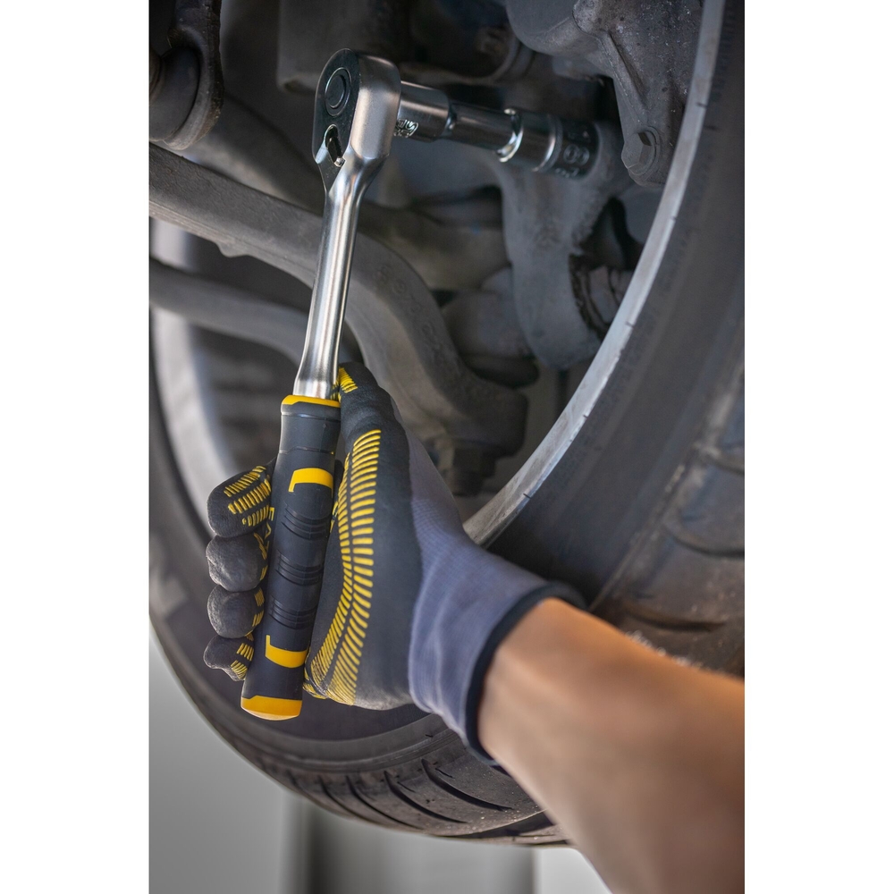 Cliquet 120 dents - 1/2’’ + 9 douilles + 10 embouts + porte-embout - 21 pièces - FMMT82681-0 - STANLEY FATMAX