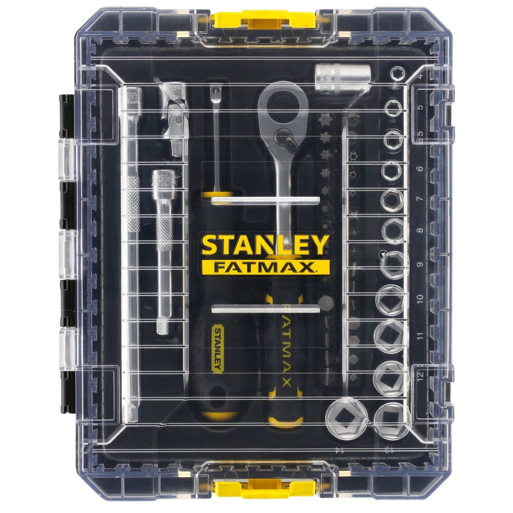 Coffret de douilles Stakbox M - 1/4’’ - jeu de 48 pièces - Fatmax - FMMT98101-0 - STANLEY FATMAX