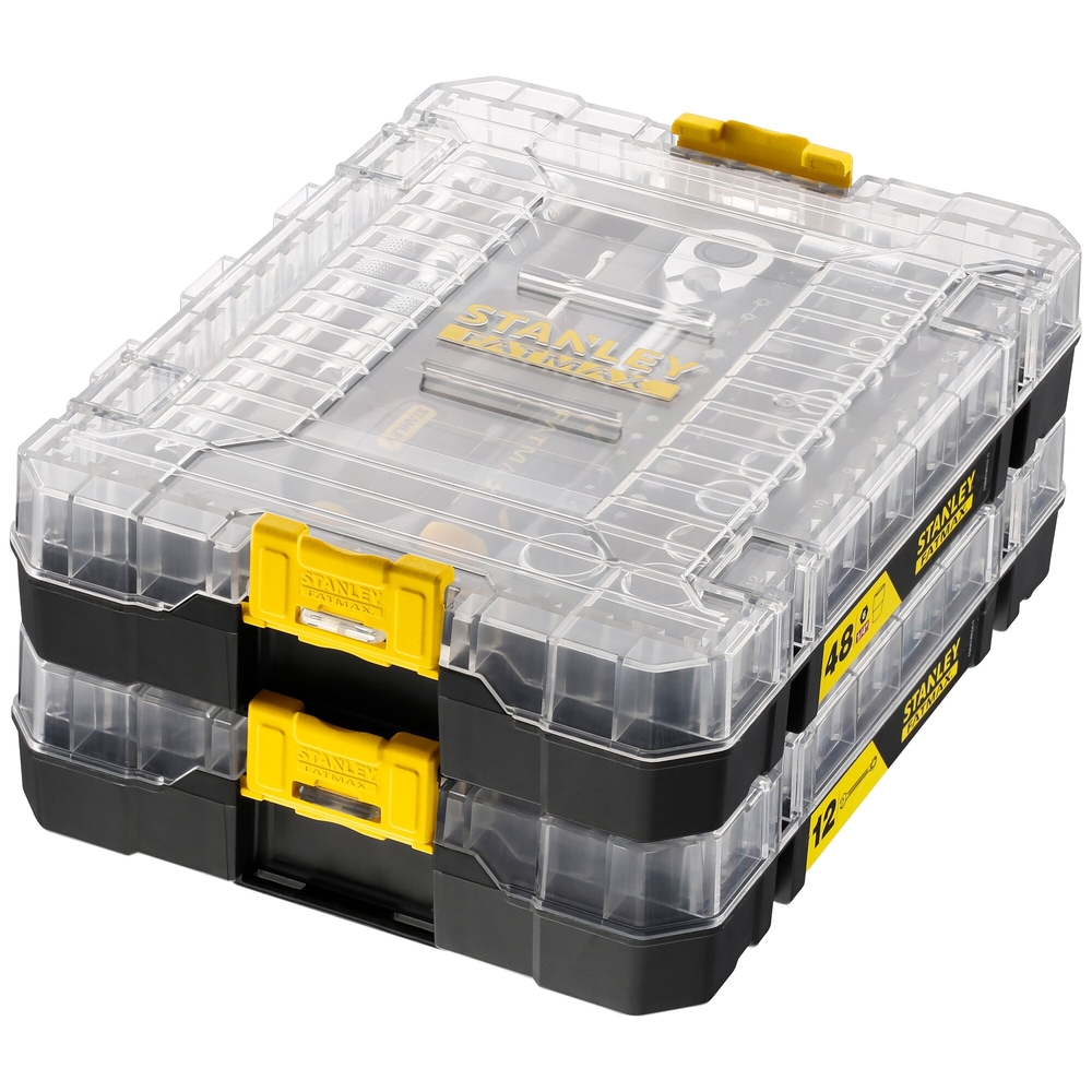 Coffret de douilles Stakbox M - 1/4’’ - jeu de 48 pièces - Fatmax - FMMT98101-0 - STANLEY FATMAX
