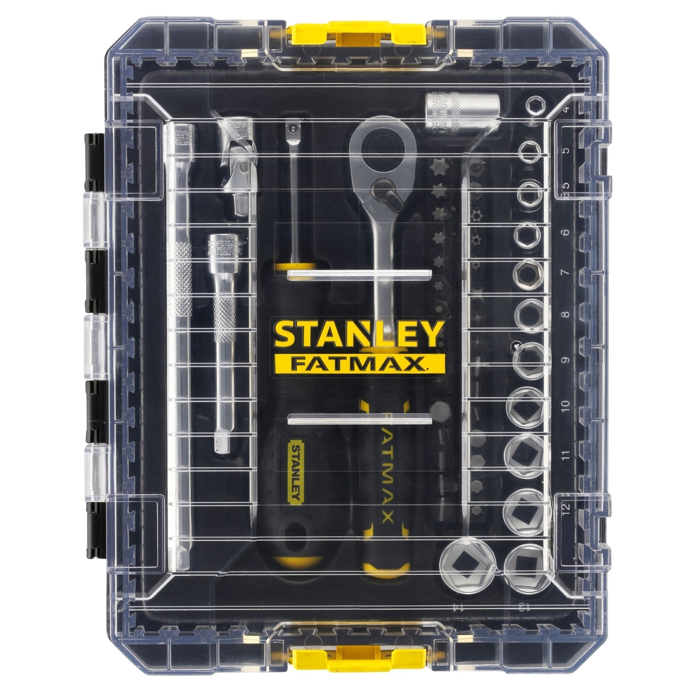 Coffret de douilles Stakbox M - 1/4’’ - jeu de 48 pièces - Fatmax - FMMT98101-0 - STANLEY FATMAX