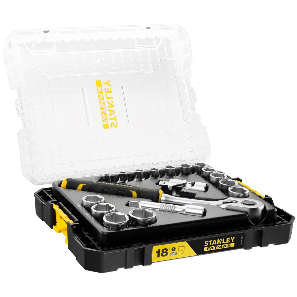 Coffret de douilles Stakbox M - 3/8’’ - jeu de 18 pièces - Fatmax - FMMT98102-0 - STANLEY FATMAX