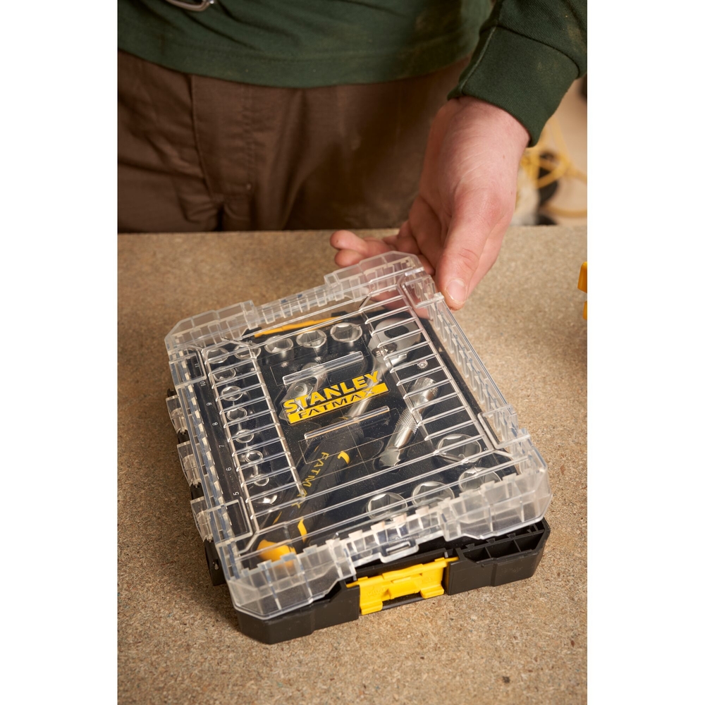Coffret de douilles Stakbox M - 3/8’’ - jeu de 18 pièces - Fatmax - FMMT98102-0 - STANLEY FATMAX
