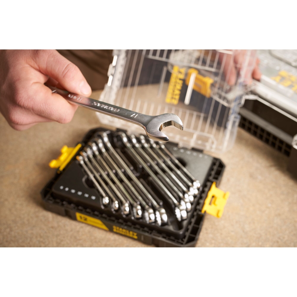 Coffret clés mixtes Stakbox M - jeu de 12 pièces - Fatmax - FMMT98104-0 - STANLEY FATMAX