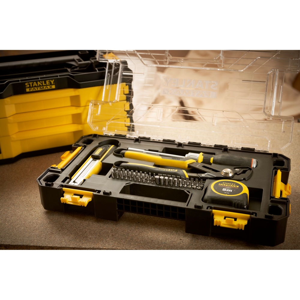 Coffret mixte Stakbox L - jeu de 44 pièces - Fatmax - FMMT98106-1 - STANLEY FATMAX