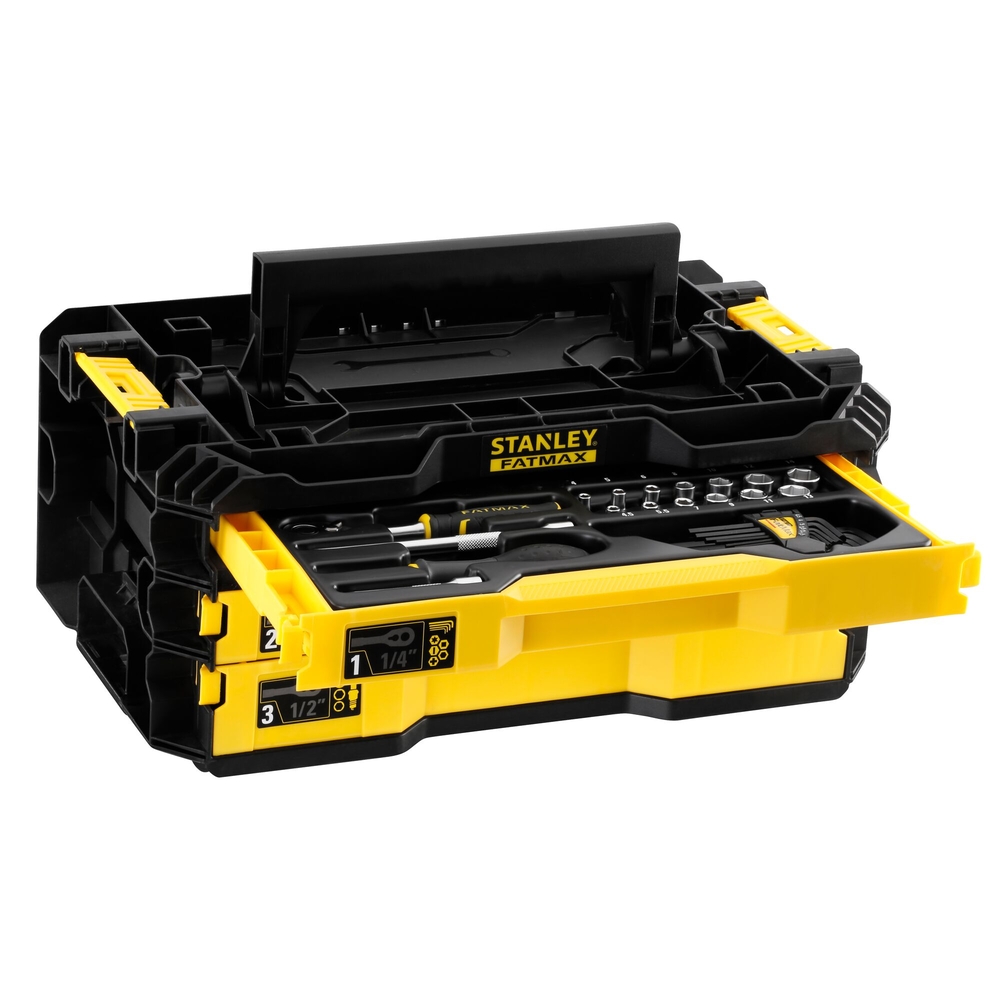 Boite 3 tiroirs outillée Pro-Stack™ - 126 pièces - FMMT98107-1 - STANLEY FATMAX