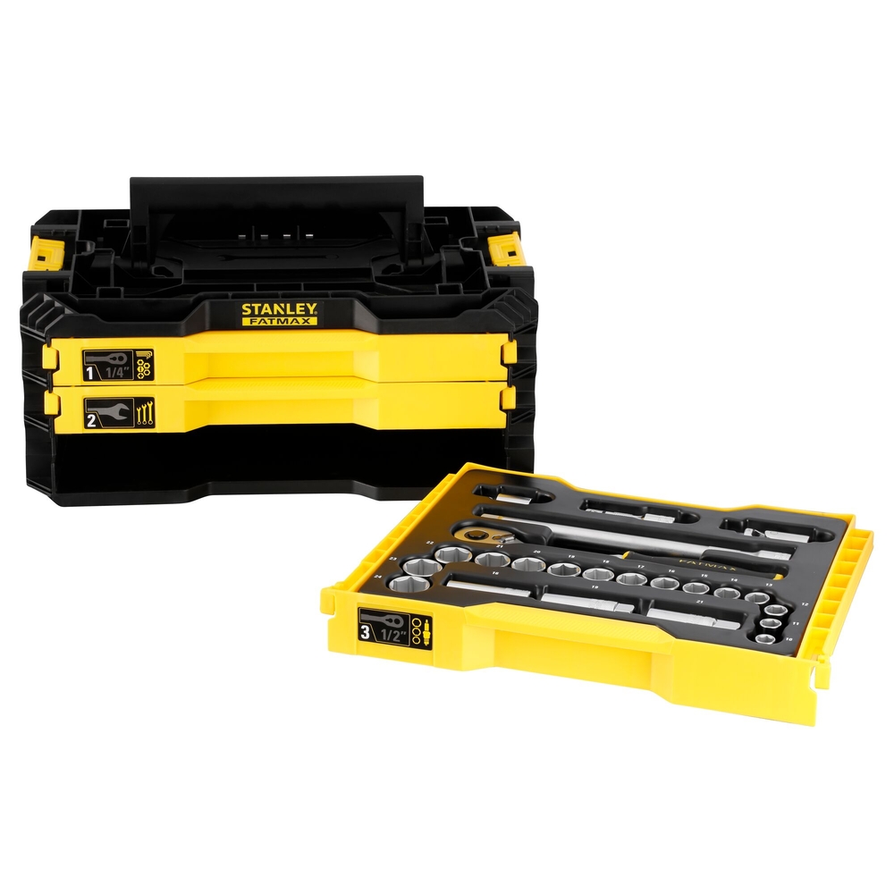 Boite 3 tiroirs outillée Pro-Stack™ - 126 pièces - FMMT98107-1 - STANLEY FATMAX