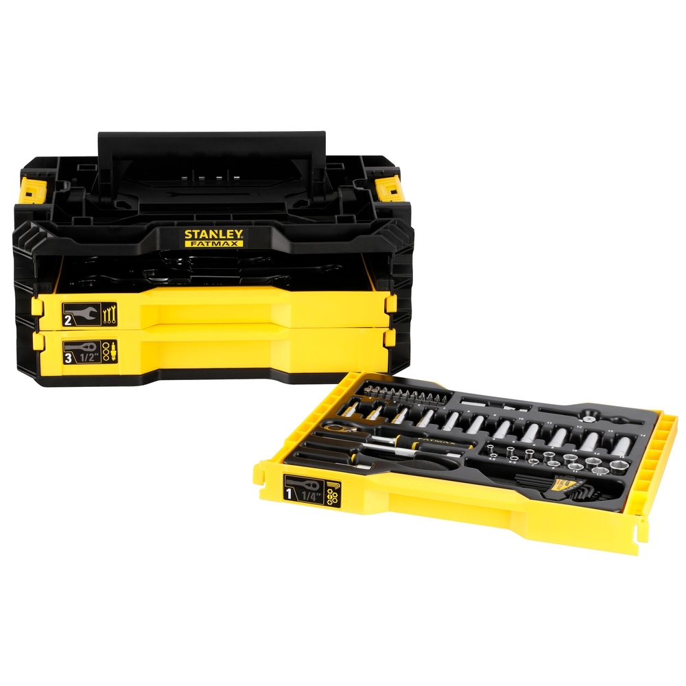 Boite 3 tiroirs outillée Pro-Stack™ - 126 pièces - FMMT98107-1 - STANLEY FATMAX