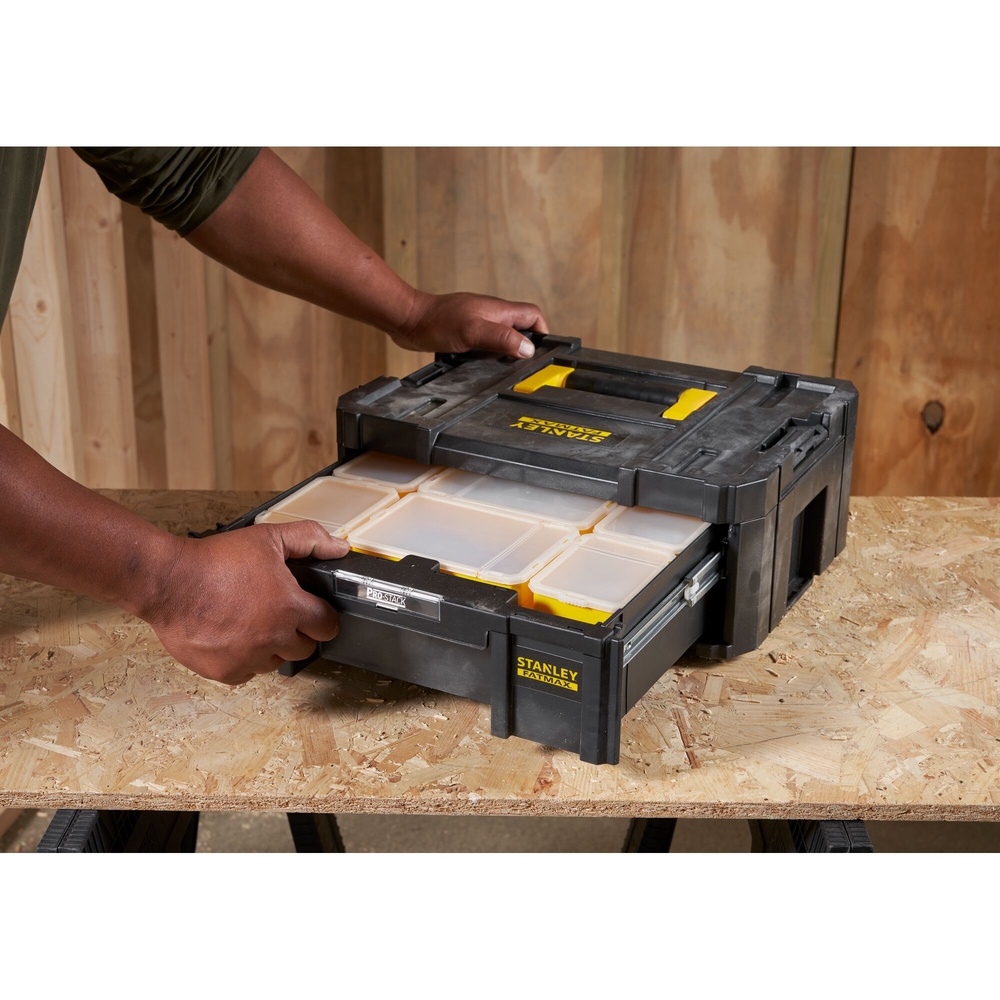 Mallette grand tiroir 6 casiers Pro-Stack™ - Fatmax - FMST1-71968 - STANLEY FATMAX