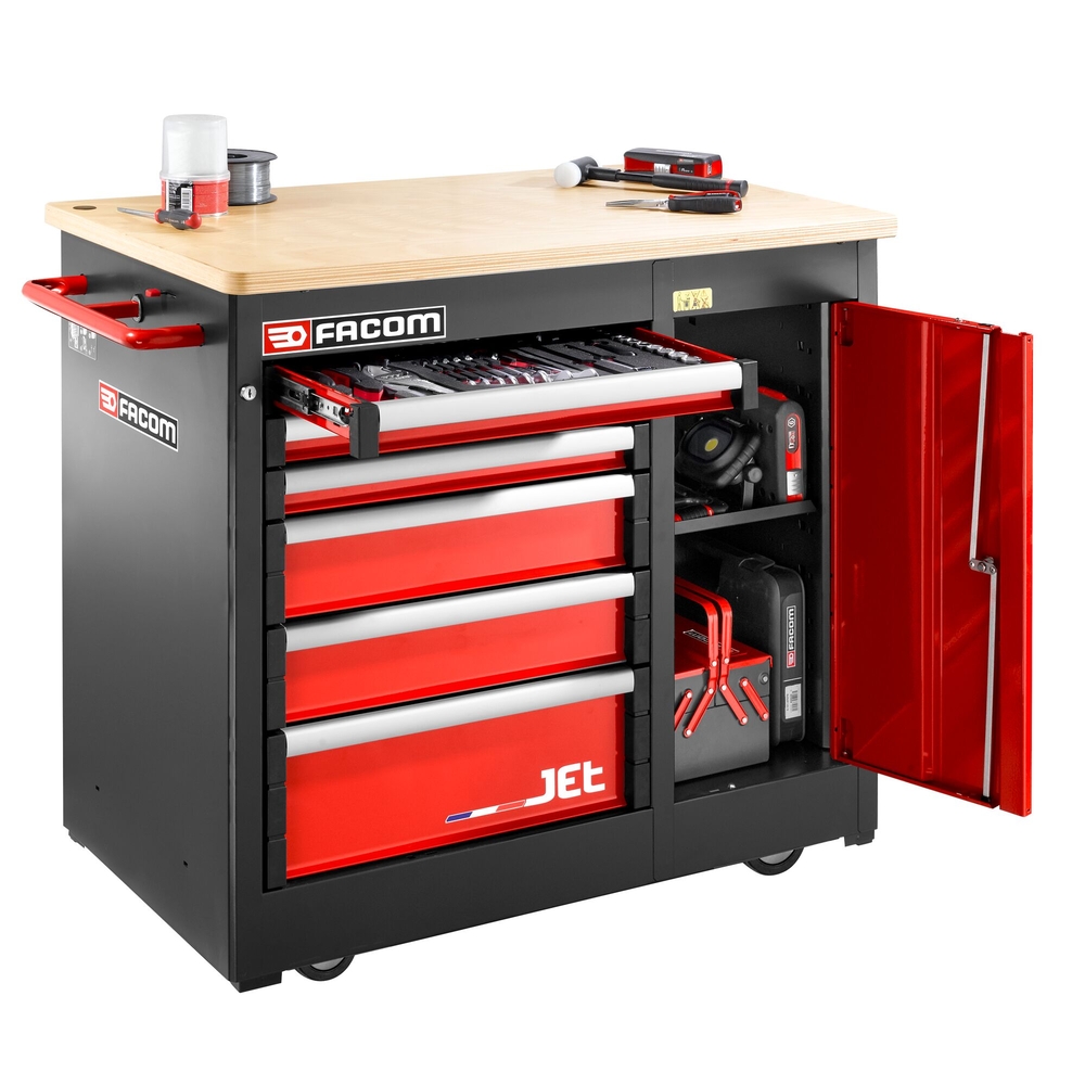 Établi charges lourdes 6 tiroirs mobile ou fixe - FACOM - JET.6MWBA