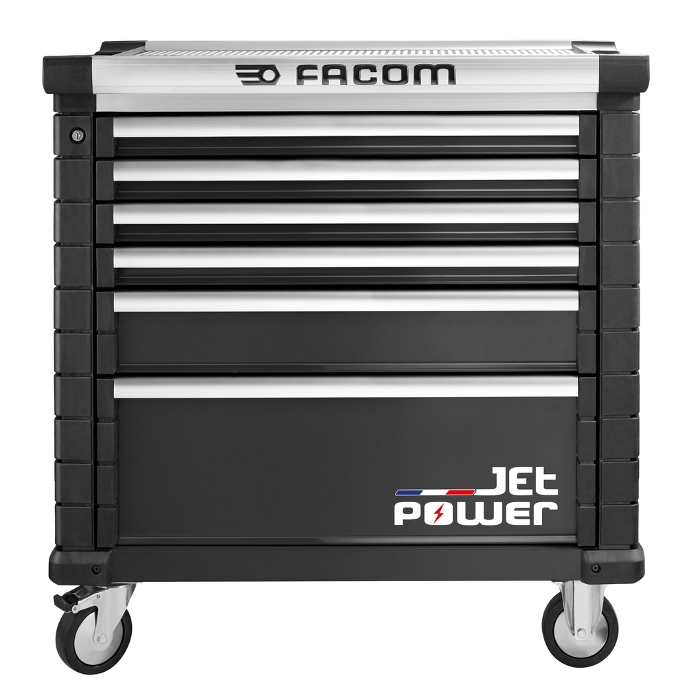 Servante JETM4 6 tiroirs noire avec tiroir énergisé - FACOM - JET.6NM4APOWER
