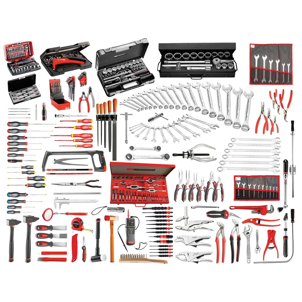 Sélection mécanicien 333 outils + servante 7 tiroirs - FACOM - JET7.M150A