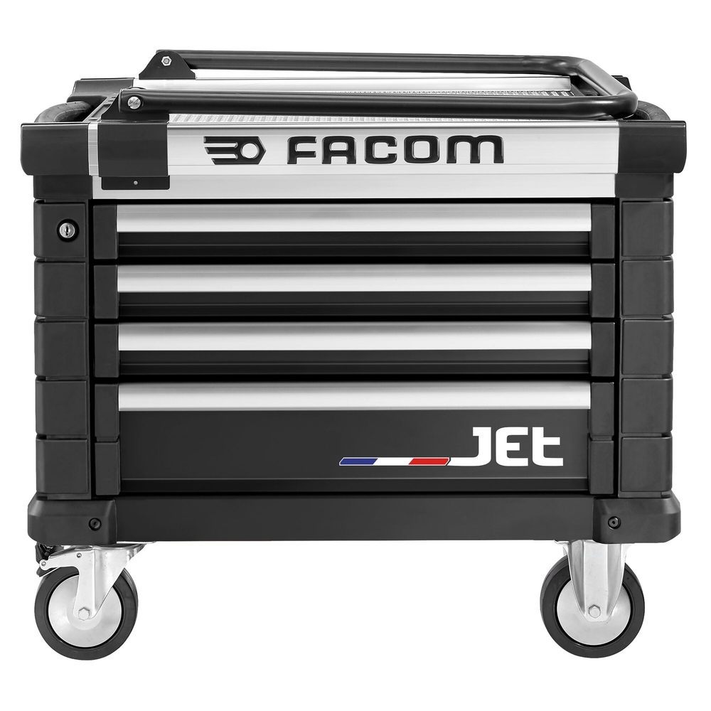 Coffre roulant JET 4 tiroirs - 3 modules par tiroir noir - FACOM - JET.CR4NM3A