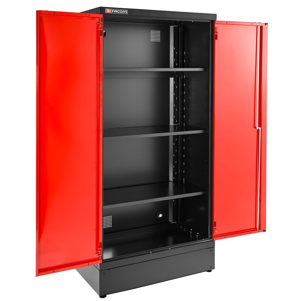 Armoire 2 portes pleines 3 étagères L 1000 x p 506 x h 2060 mm rouge - FACOM - JLS3-A1000PP