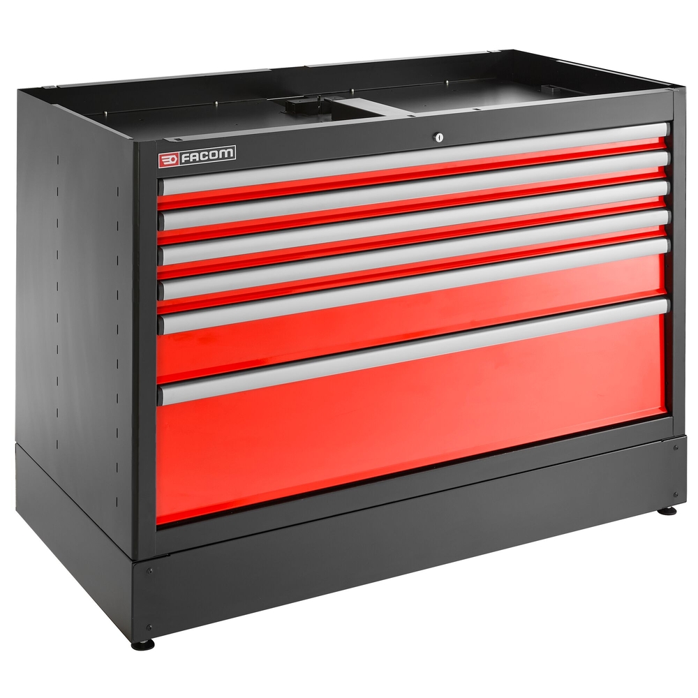 Meuble bas double 6 tiroirs 1269 x 421 mm rouge - FACOM - JLS3-MBD6T