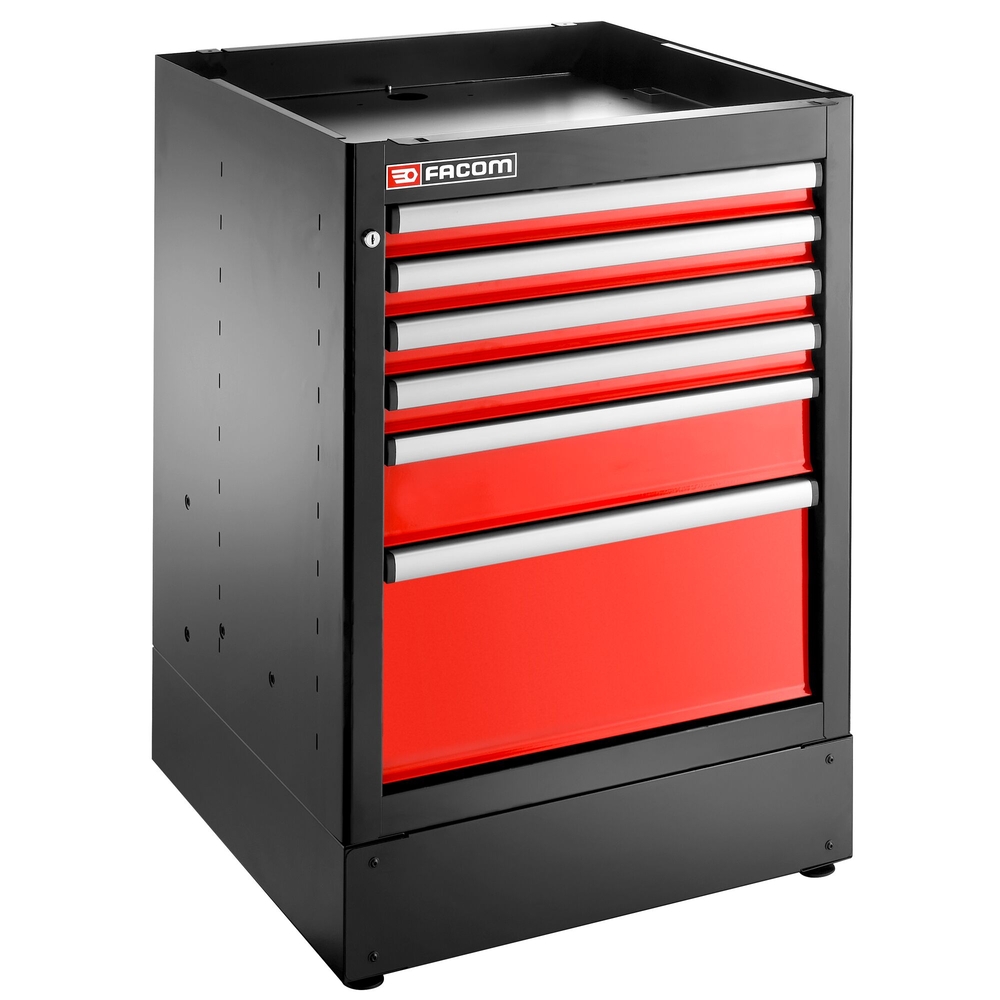 Meuble bas simple 6 tiroirs 569 x 421 mm rouge - FACOM - JLS3-MBS6T
