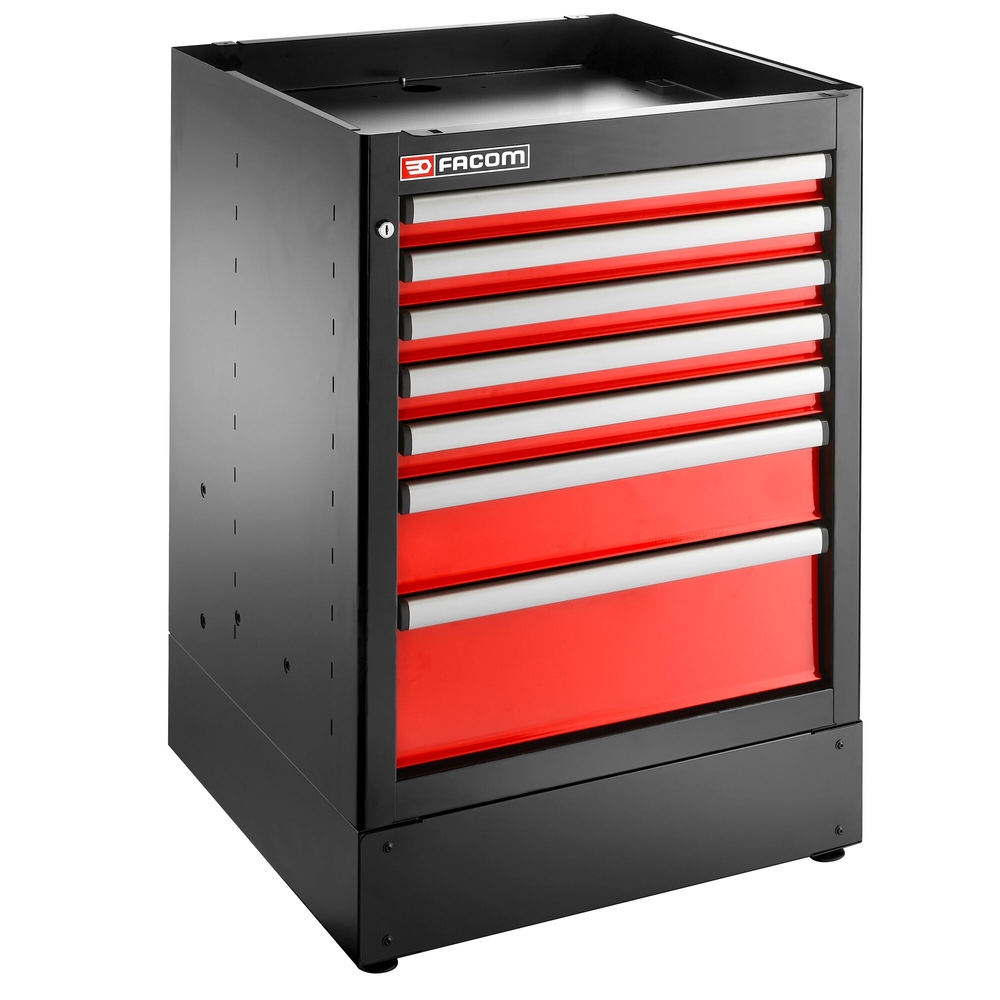 Meuble bas simple 7 tiroirs 569 x 421 mm rouge - FACOM - JLS3-MBS7T