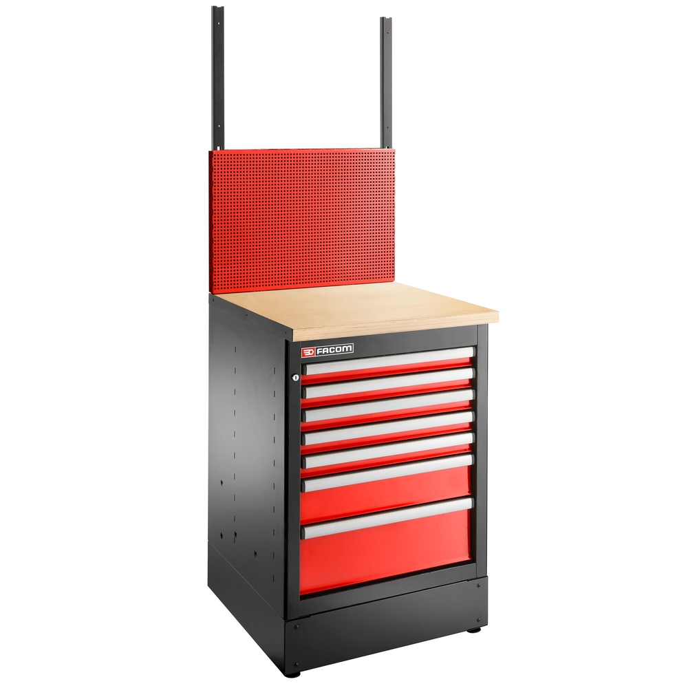 Meuble bas simple 7 tiroirs 569 x 421 mm rouge - FACOM - JLS3-MBS7T