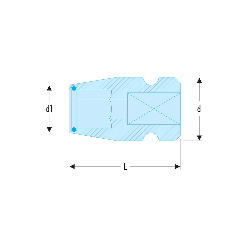 Douille porte-embouts impact 1/2 - FACOM - NS.236A