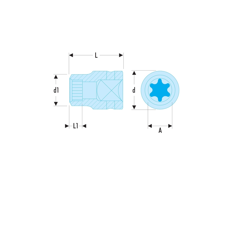 Douille impact TORX 1/2 E12 - FACOM - NSTX.12