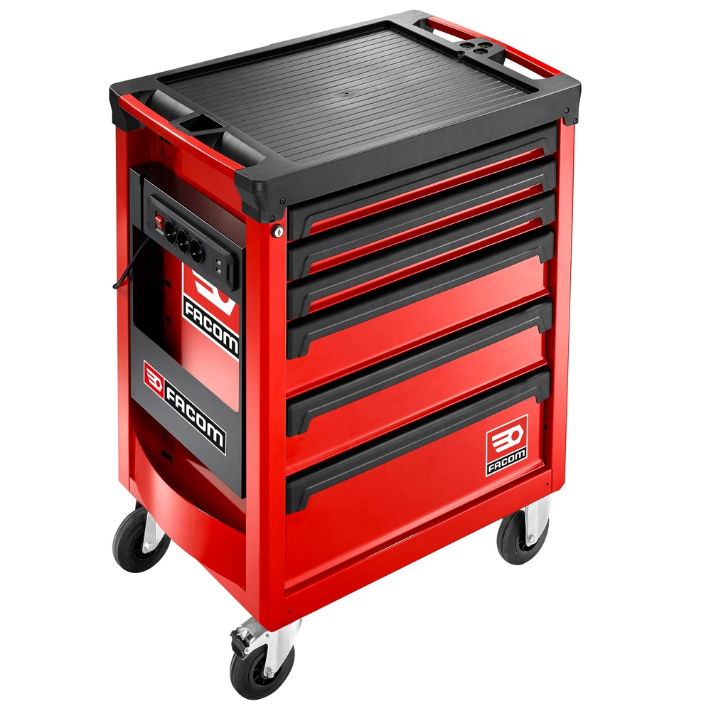 Servante ROLL 6 tiroirs - 3 modules par tiroir rouge - FACOM - ROLL.6M3A