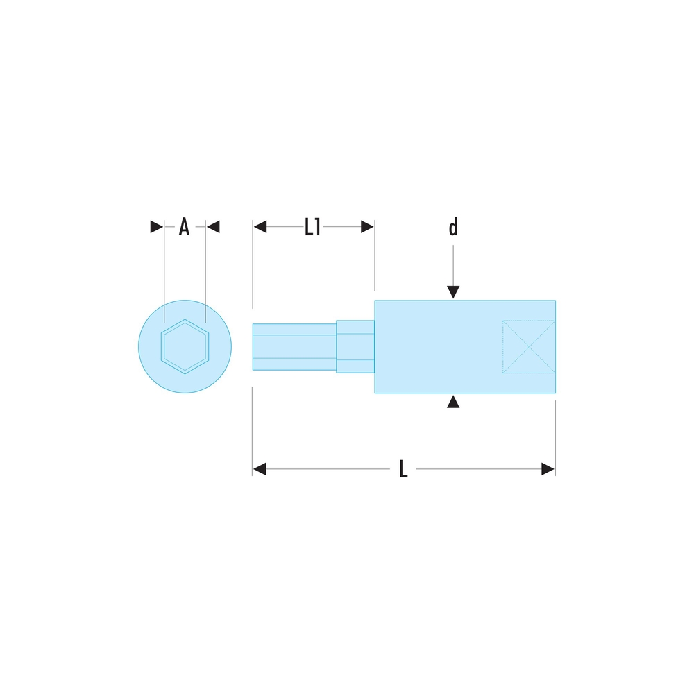 Douil- tournevis .1/4' 6p 1/8 - FACOM - RT.1/8