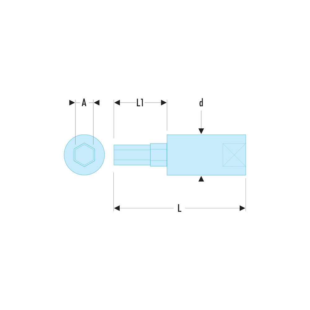 Rt.2,5 douil- tournevis 1/4' 6p 2,5 - FACOM - RT.2.5