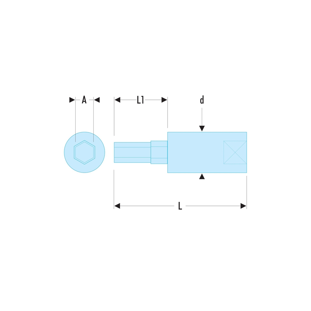 Douil- tournevis 1/4' 6p 3/16 - FACOM - RT.3/16