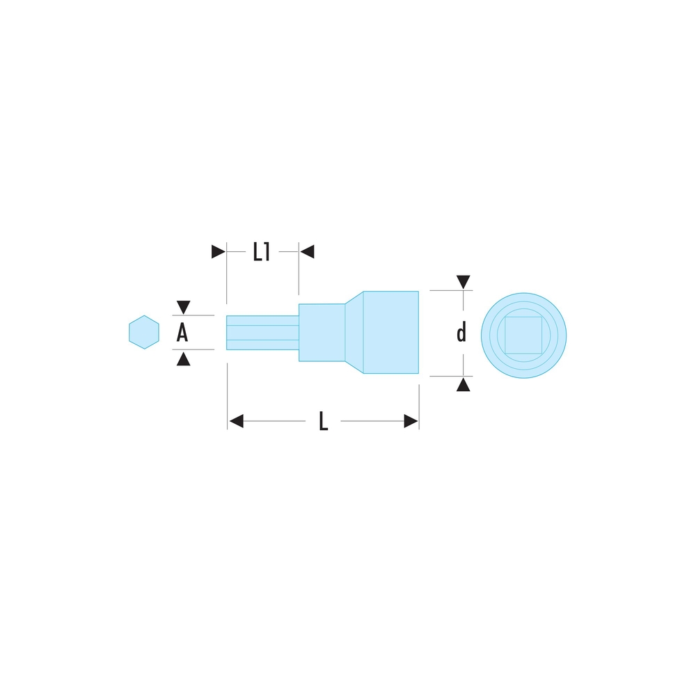 Douille tournevis 1/4 isolée 5mm - FACOM - RT.5AVSE