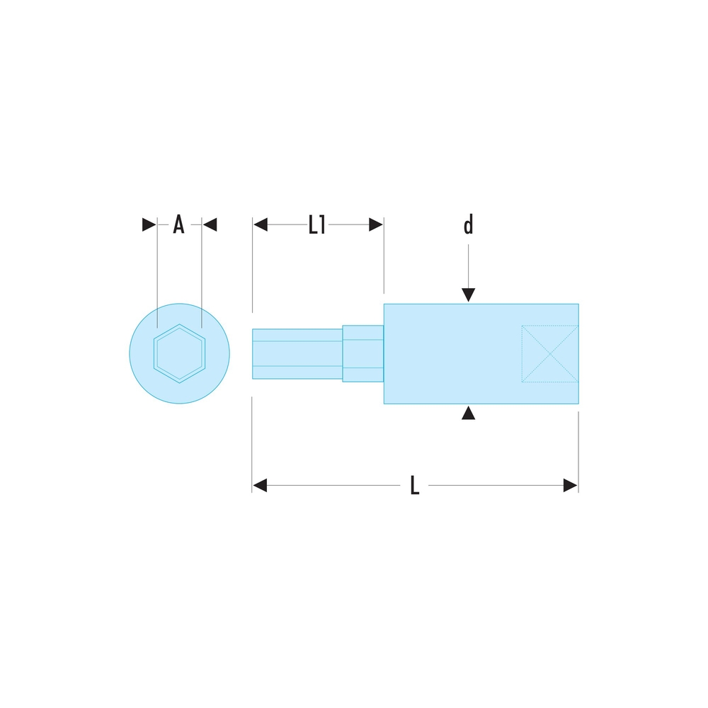 Douil- tournevis 1/4' 6p 6 mm - FACOM - RT.6