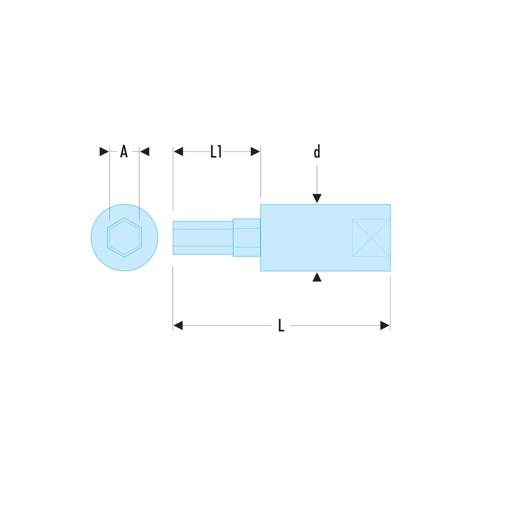 Douil- tournevis 1/4' 6p 7/32 - FACOM - RT.7/32