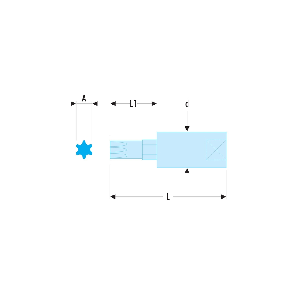 Douille 1/4 OGVgrip 6 pans 2.5 - FACOM - RTM.2.5GRP