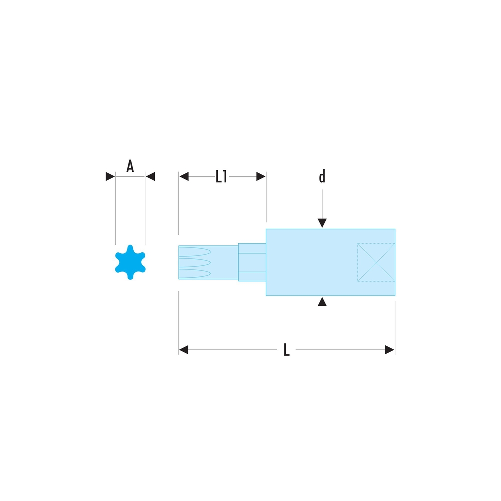 Douille 1/4 OGVgrip 6 pans 8mm - FACOM - RTM.8GRP