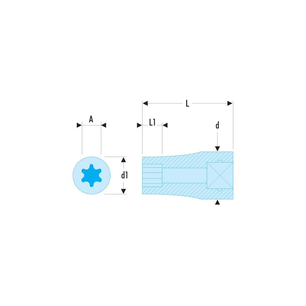 Douille 1/4' tx n e7 - FACOM - RTX.7