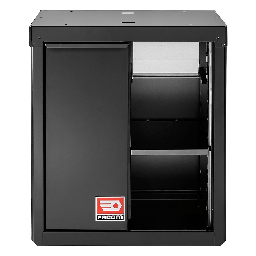 Meuble bas avec bac de recyclage et support rouleau papier - noir - RWS2 - FACOM - RWS2-MBSERBS