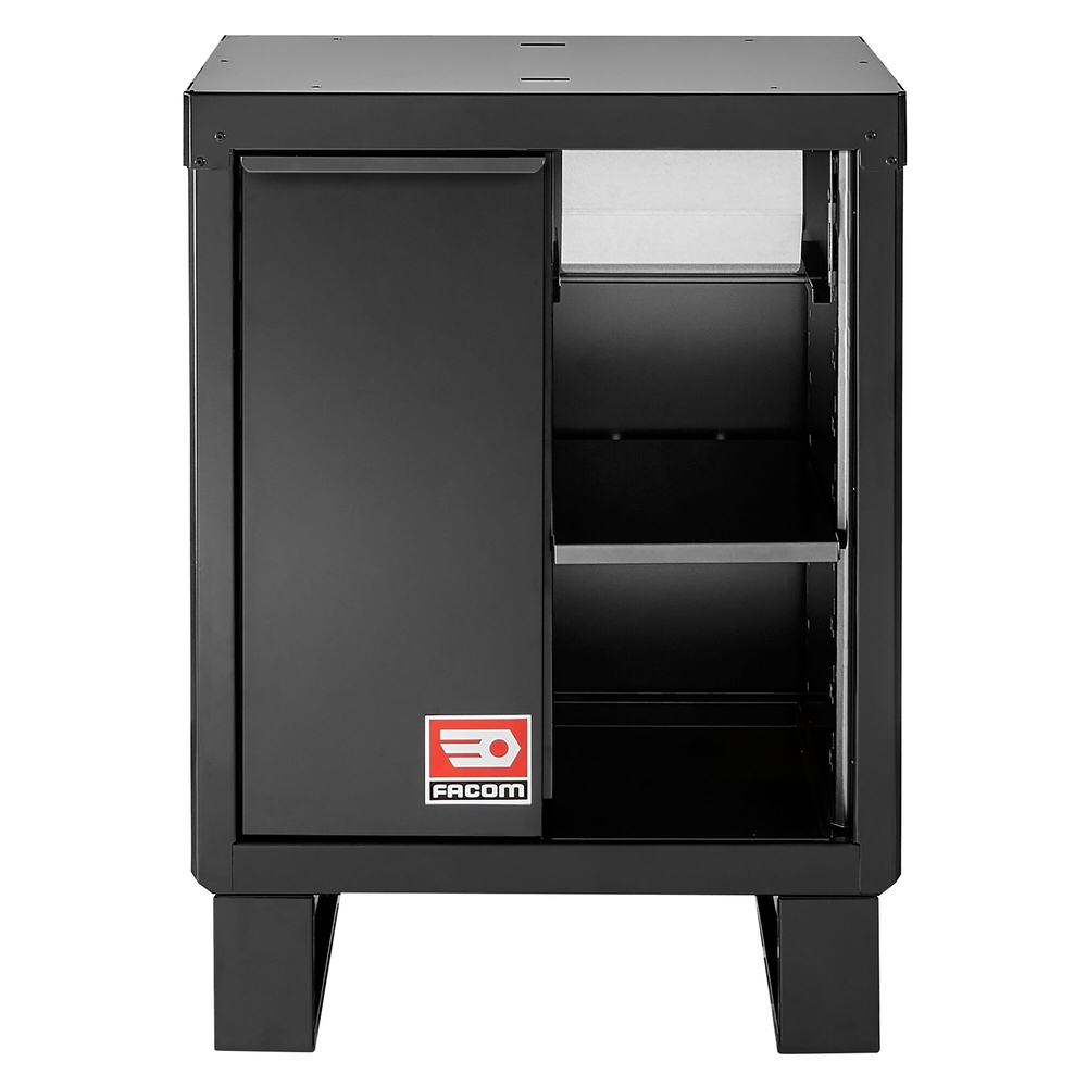 Meuble bas avec bac de recyclage et support rouleau papier - noir - RWS2 - FACOM - RWS2-MBSERBS