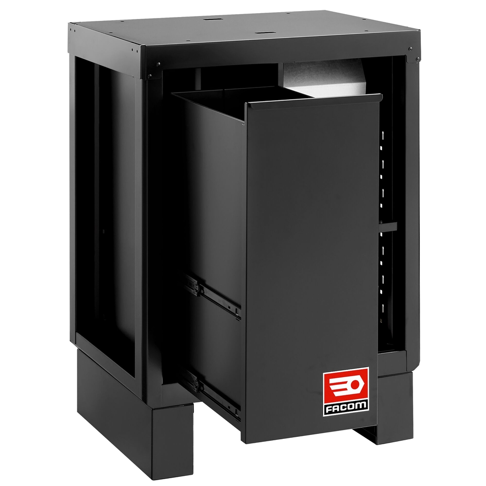 Meuble bas avec bac de recyclage et support rouleau papier - noir - RWS2 - FACOM - RWS2-MBSERBS