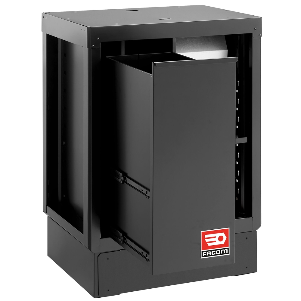 Meuble bas avec bac de recyclage et support rouleau papier - noir - RWS2 - FACOM - RWS2-MBSERBS
