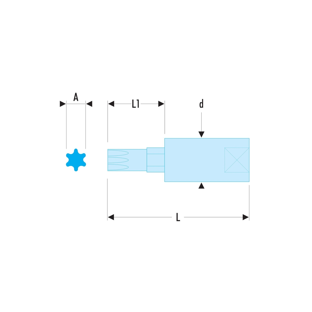 Douille tournevis 1/4' torx n 15 - FACOM - RX.15