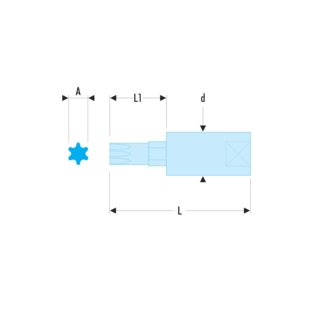 Douille tournevis 1/4' torx n 20 - FACOM - RX.20