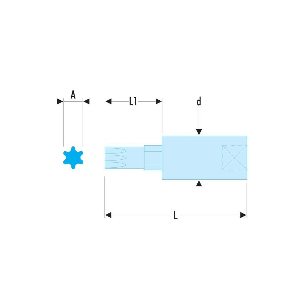 Douille tournevis 1/4' torx n 25 - FACOM - RX.25